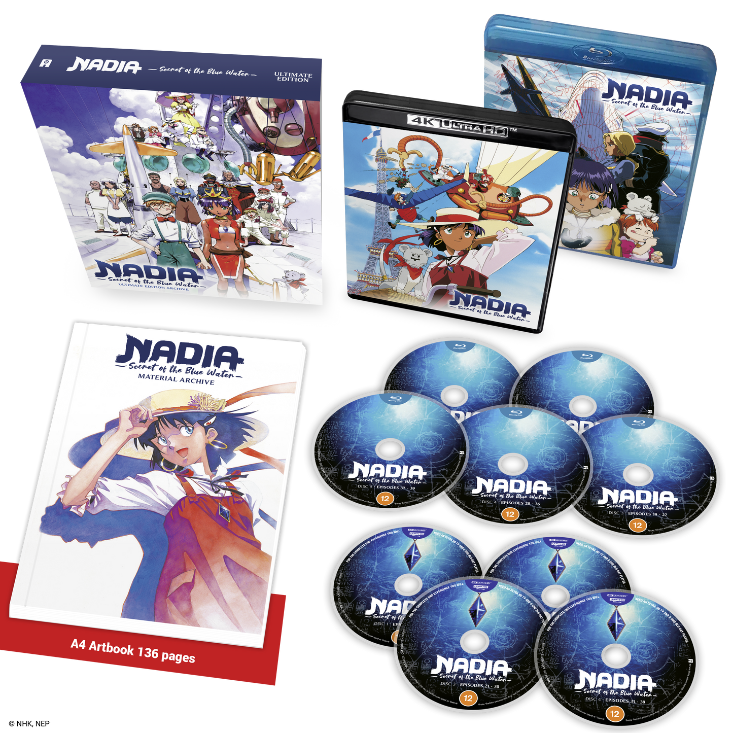 Nadia: Secret of the Blue Water Ultimate Edition 4K UHD + Blu-ray + Book