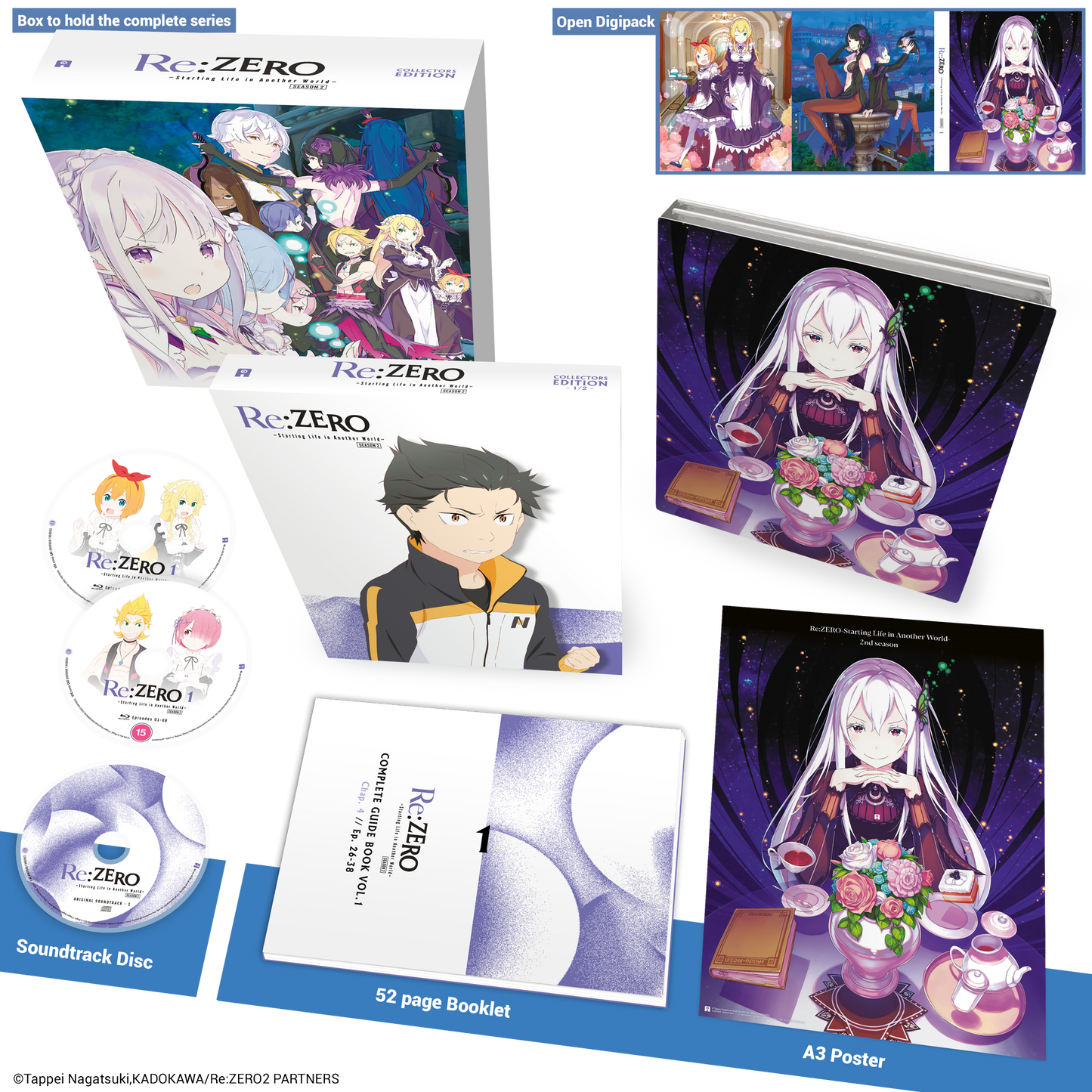 Re:ZERO Season 2 Part 1 - Blu-ray + Soundtrack CD Collector's Edition w/ Exclusive Art Box