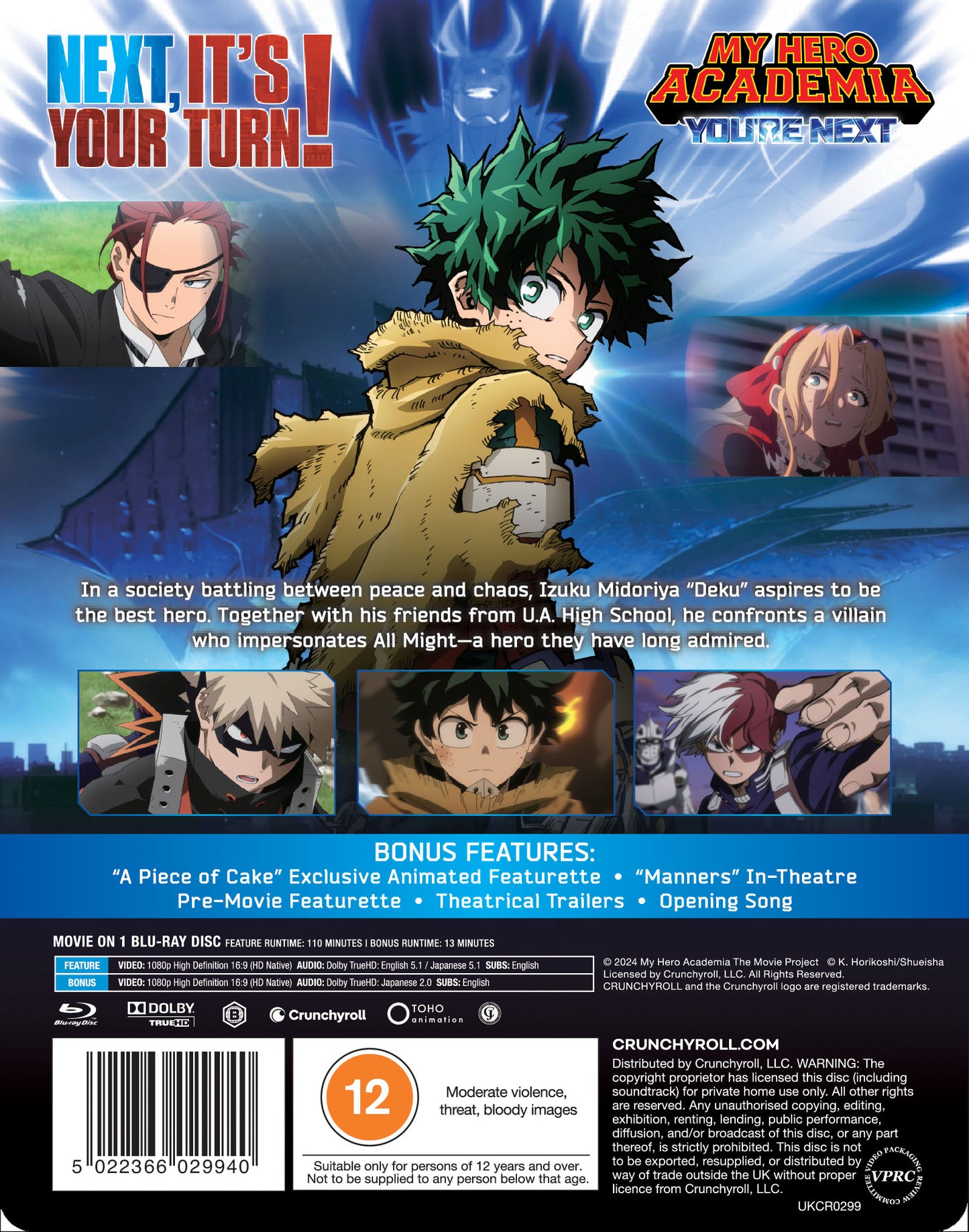 My Hero Academia: You're Next The Movie - Limited Edition Blu-ray Steelbook