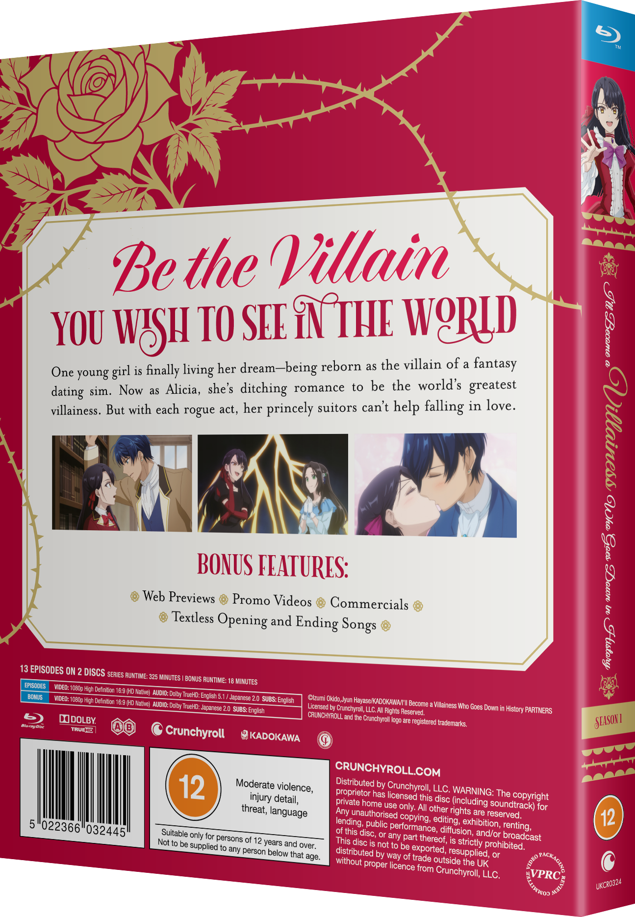 I'll Become a Villainess Who Goes Down in History Season 1 - Blu-ray
