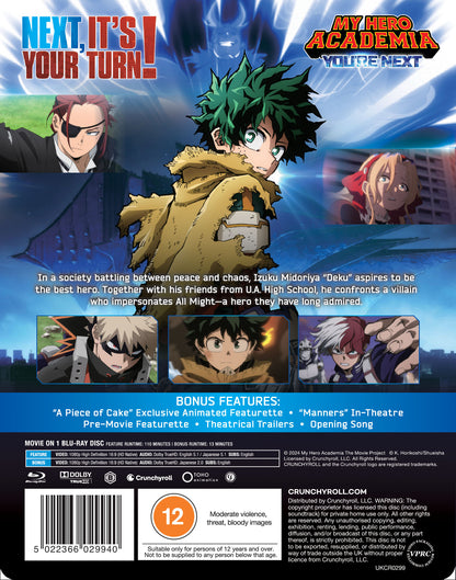My Hero Academia: You're Next The Movie - Limited Edition Blu-ray Steelbook