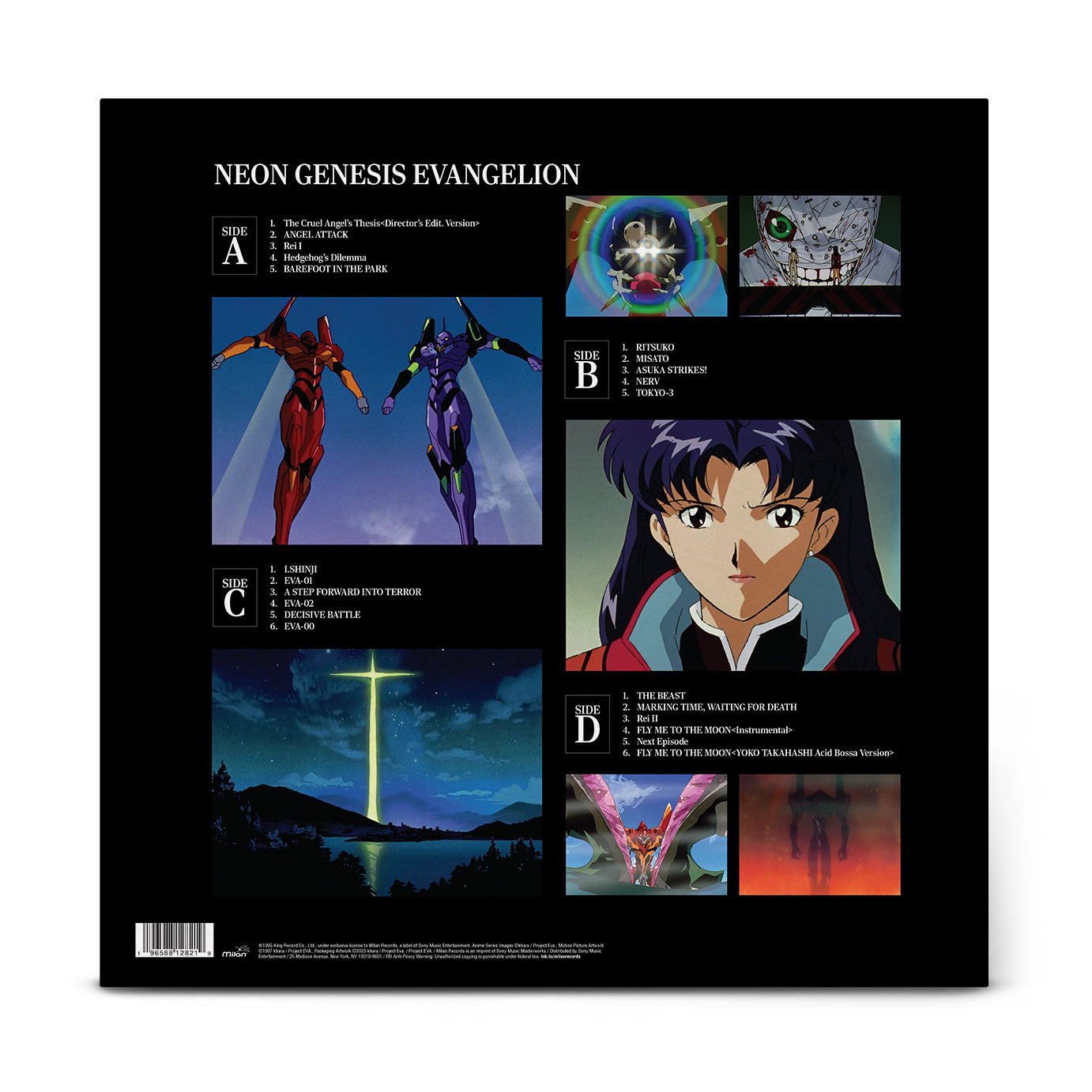 Neon Genesis Evangelion Original Series Soundtrack - 2 x 12"  blue & black marbled vinyl LP