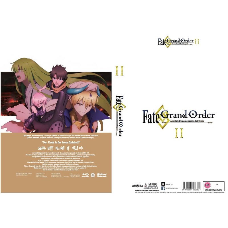 Fate/Grand Order Absolute Demonic Front: Babylonia Part 2 - Collector's Edition Blu-ray