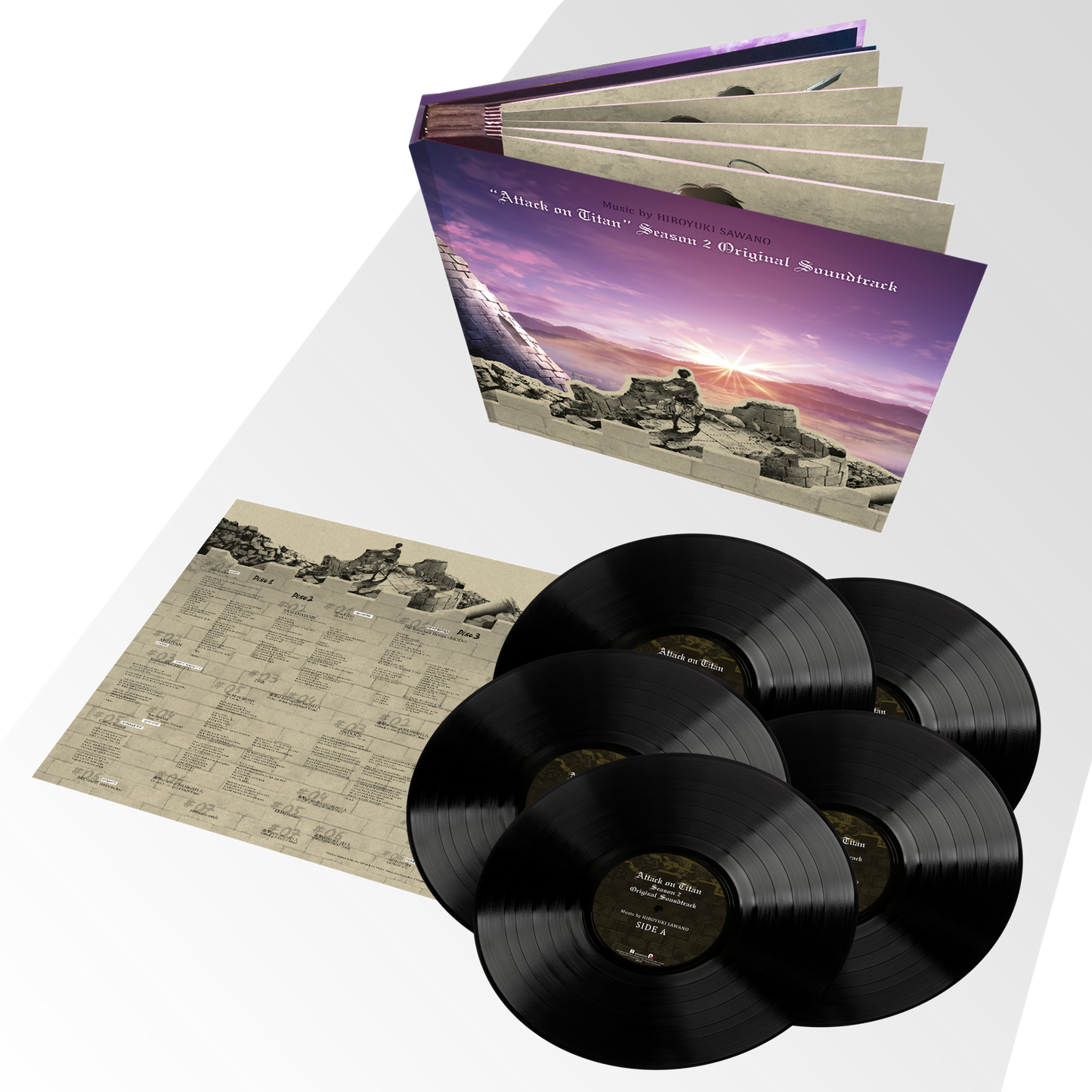 Attack on Titan: Season 2 Soundtrack - 5 x LP Vinyl Deluxe Edition