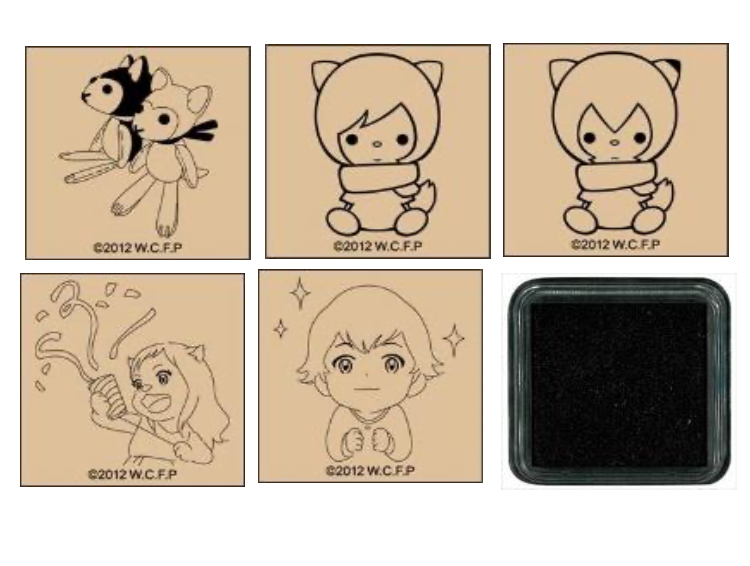 Wolf Children stamp set