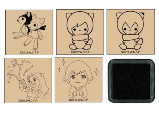 Wolf Children stamp set