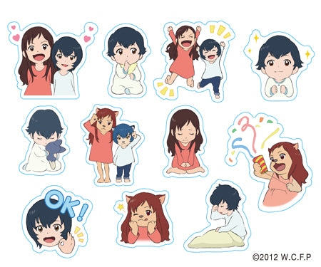 Wolf Children sticker set